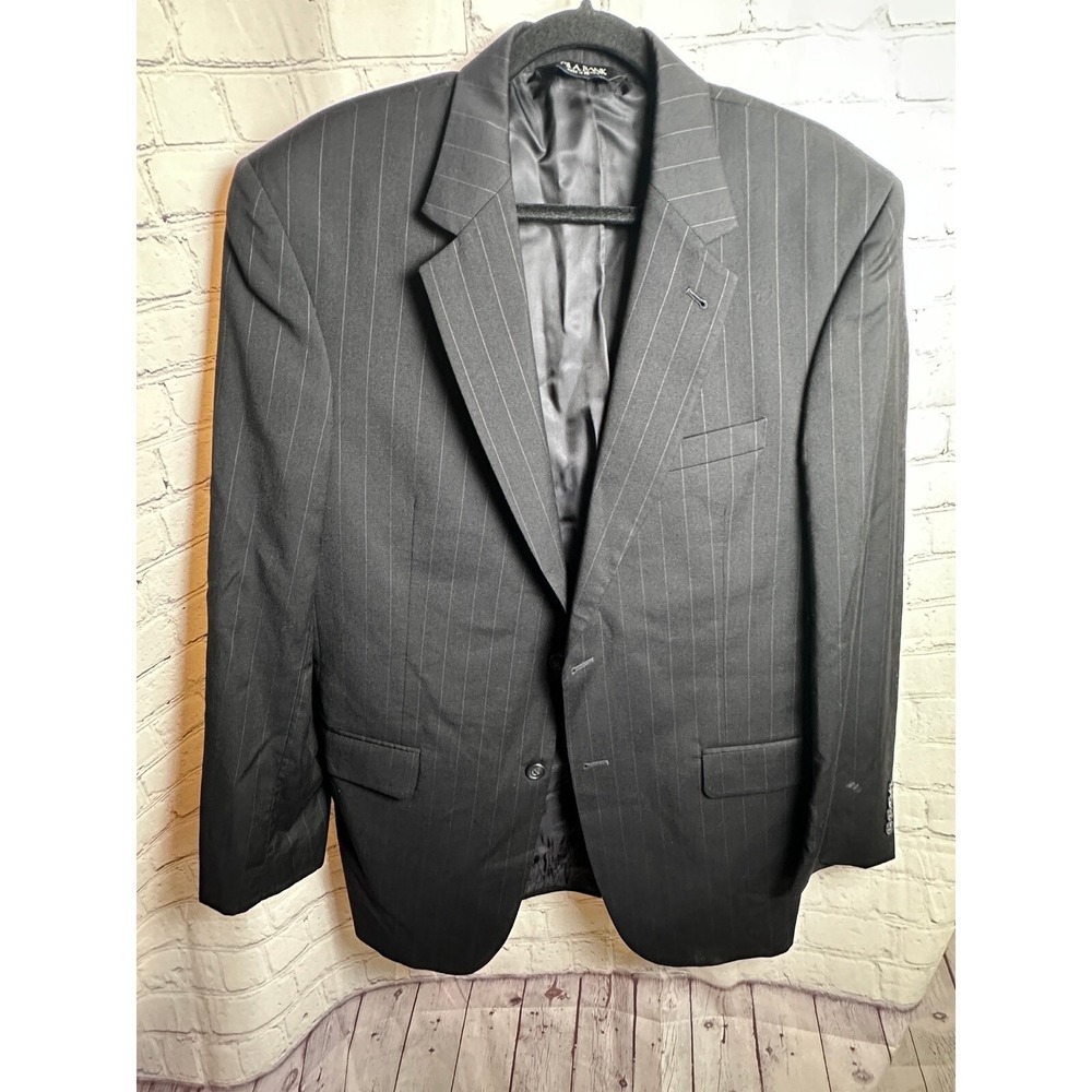JOS A BANK Pinstripe Suit Jacket Blazer Business Career Gray Size Unknown